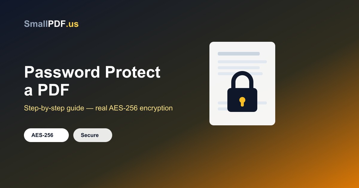 How to Password Protect a PDF (Step-by-Step Guide)